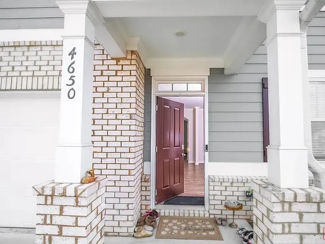 a view of front door of house