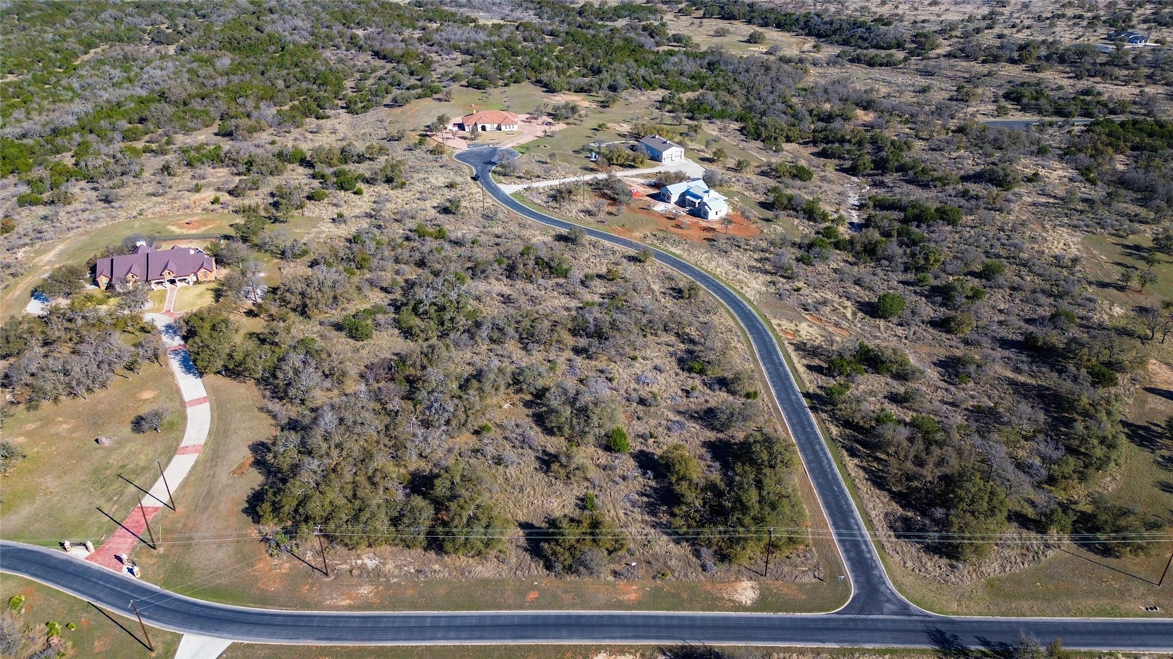 Lot 20 Comanche Ridge Round Mountain, TX 78663 - Photo 5 of 34 AERIAL FRONT OF LOT 20