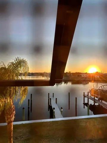 a view of a park that has a sign on it