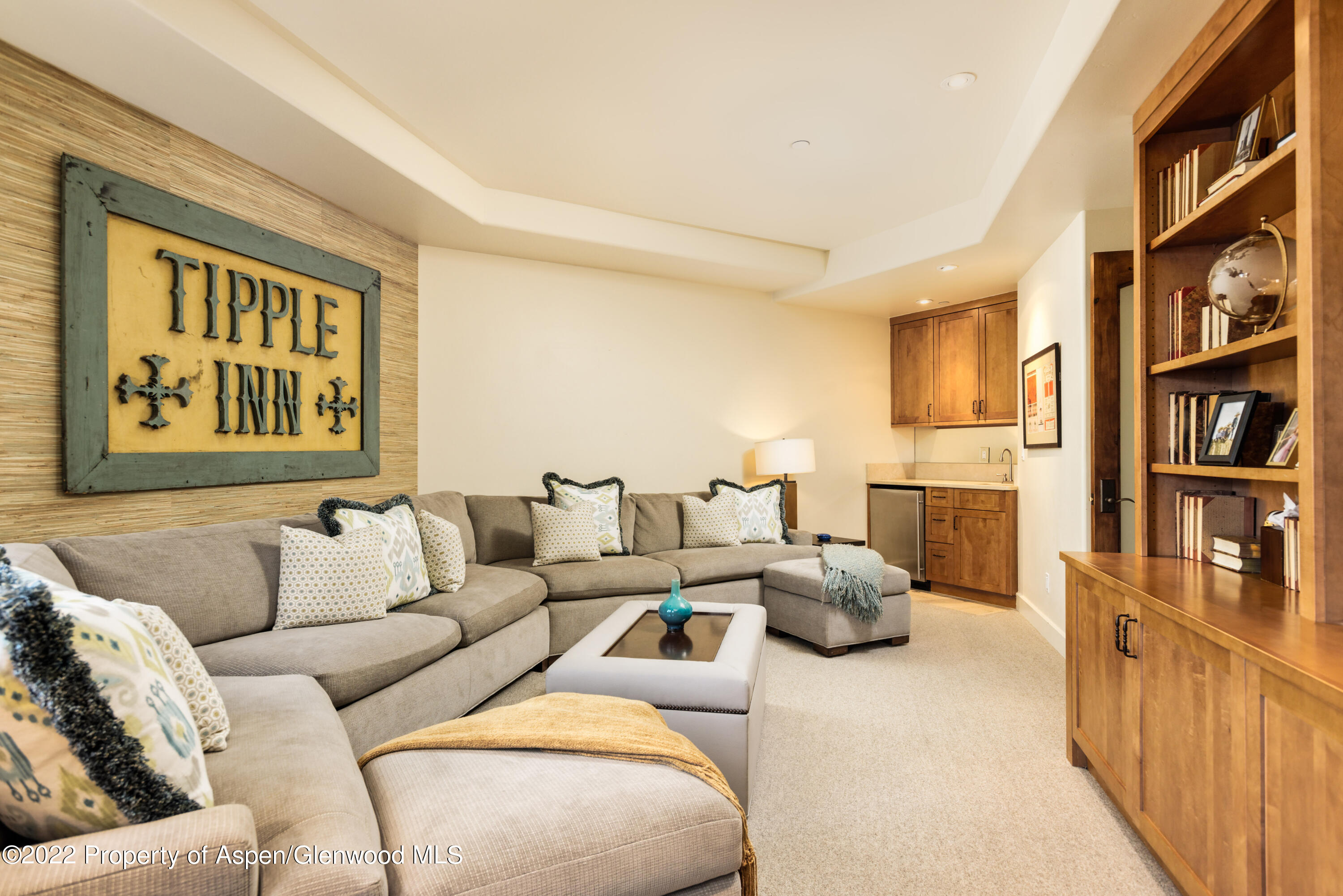 704 South Galena Street Aspen, CO 81611 - Photo 15 of 18 a living room with furniture fireplace and baby crib
