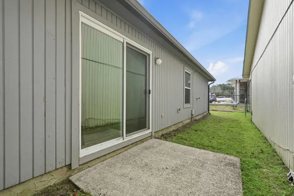 a backyard of a house