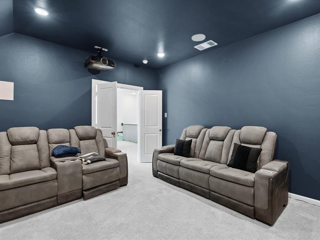 4828 Celestial Road McKinney, TX 75071 - Photo 19 of 25 a living room with furniture and a wooden floor