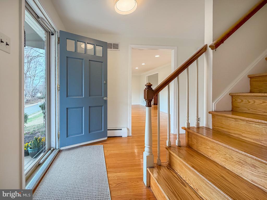 221 Foxcroft Road Broomall, PA 19008 - Photo 6 of 67 Welcoming entry with staircase and natural light