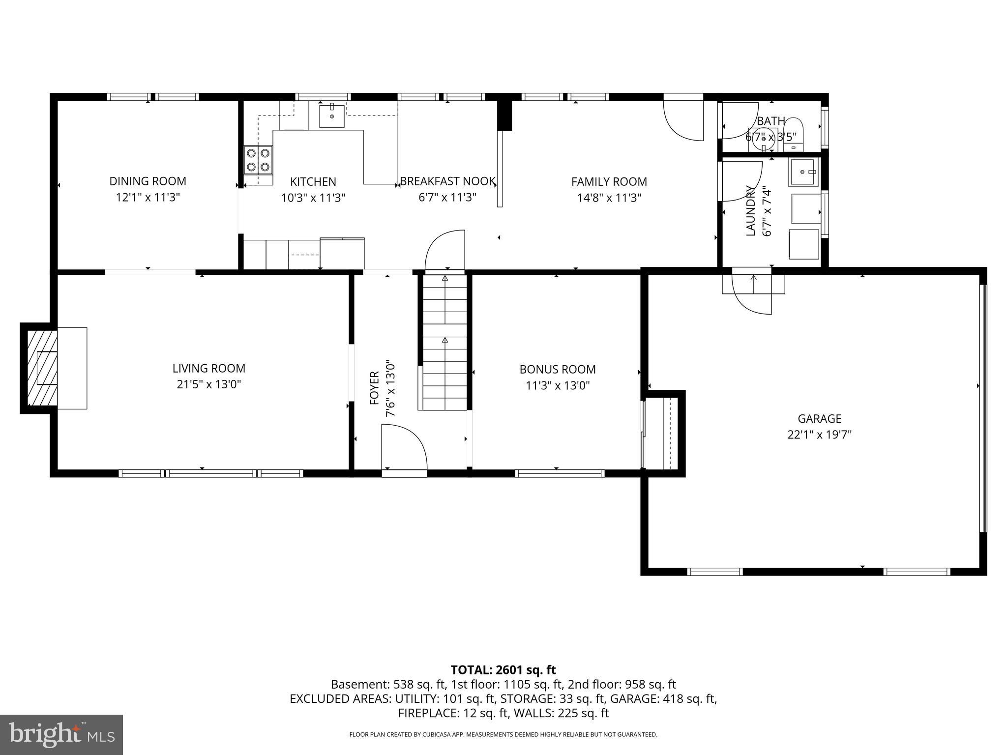 221 Foxcroft Road Broomall, PA 19008 - Photo 64 of 67 Floor Plan - 1st Floor