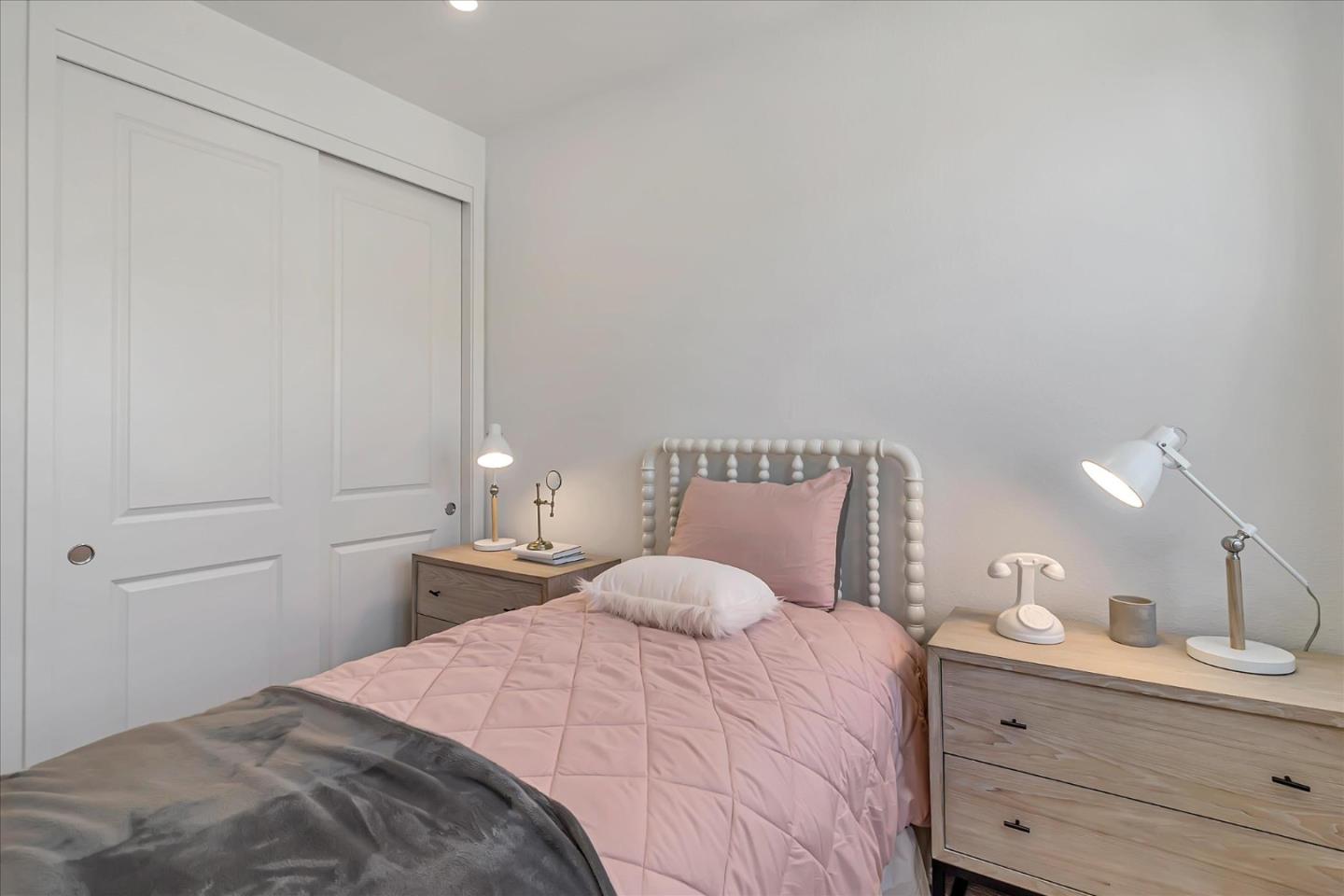 1277 Verano Road Mountain View, CA 94043 - Photo 34 of 52 a bedroom with a bed and a closet