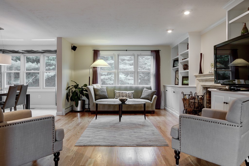 37 Edgewood Road Southborough, MA 01772 - Photo 6 of 29 a living room with fireplace furniture and a large window