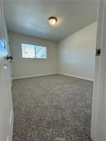 a view of a small space with a window