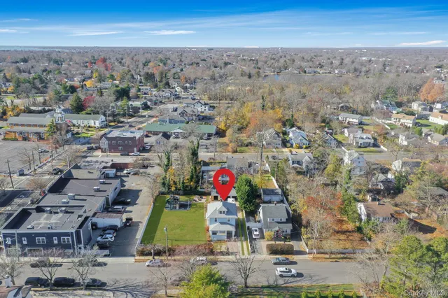 an aerial view of multiple house