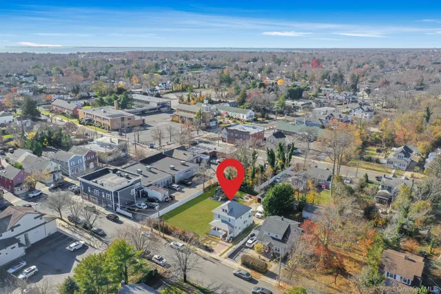 an aerial view of multiple house