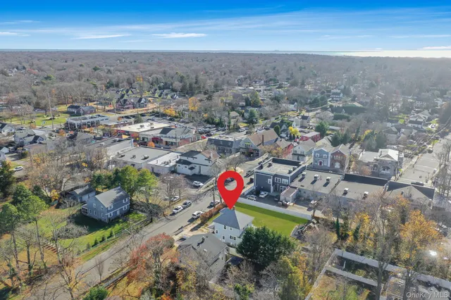 an aerial view of multiple house