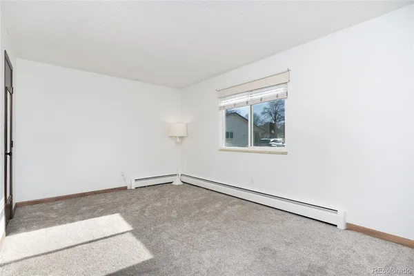 an empty room with a window