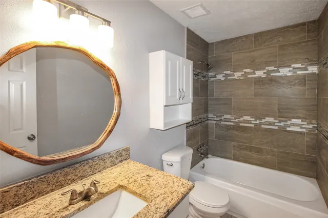 a bathroom with a toilet and a bathtub