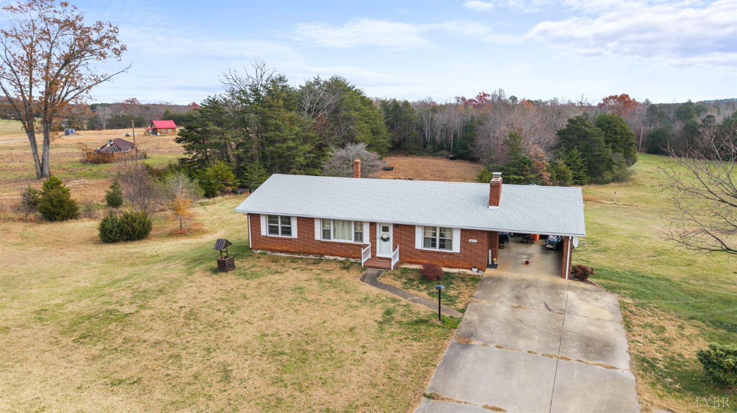 1872 Wards Road Hurt, VA 24563 - Photo 43 of 54 an aerial view of a house with a yard
