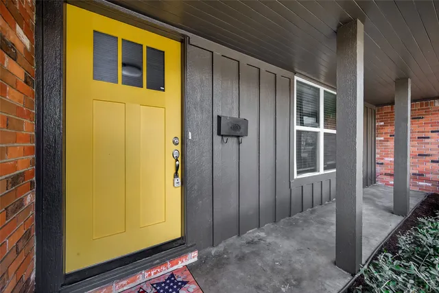 a view of front door