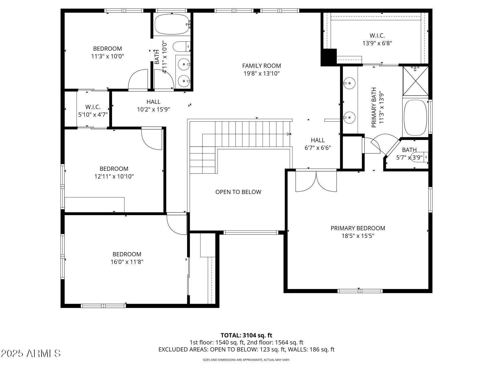 35822 North 33rd Lane Phoenix, AZ 85086 - Photo 54 of 54 55 Floor 2 with Dimensions