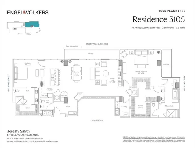 $1,255,000 | 1065 Peachtree Street Northeast, Unit 3105, Atlanta, GA 30309