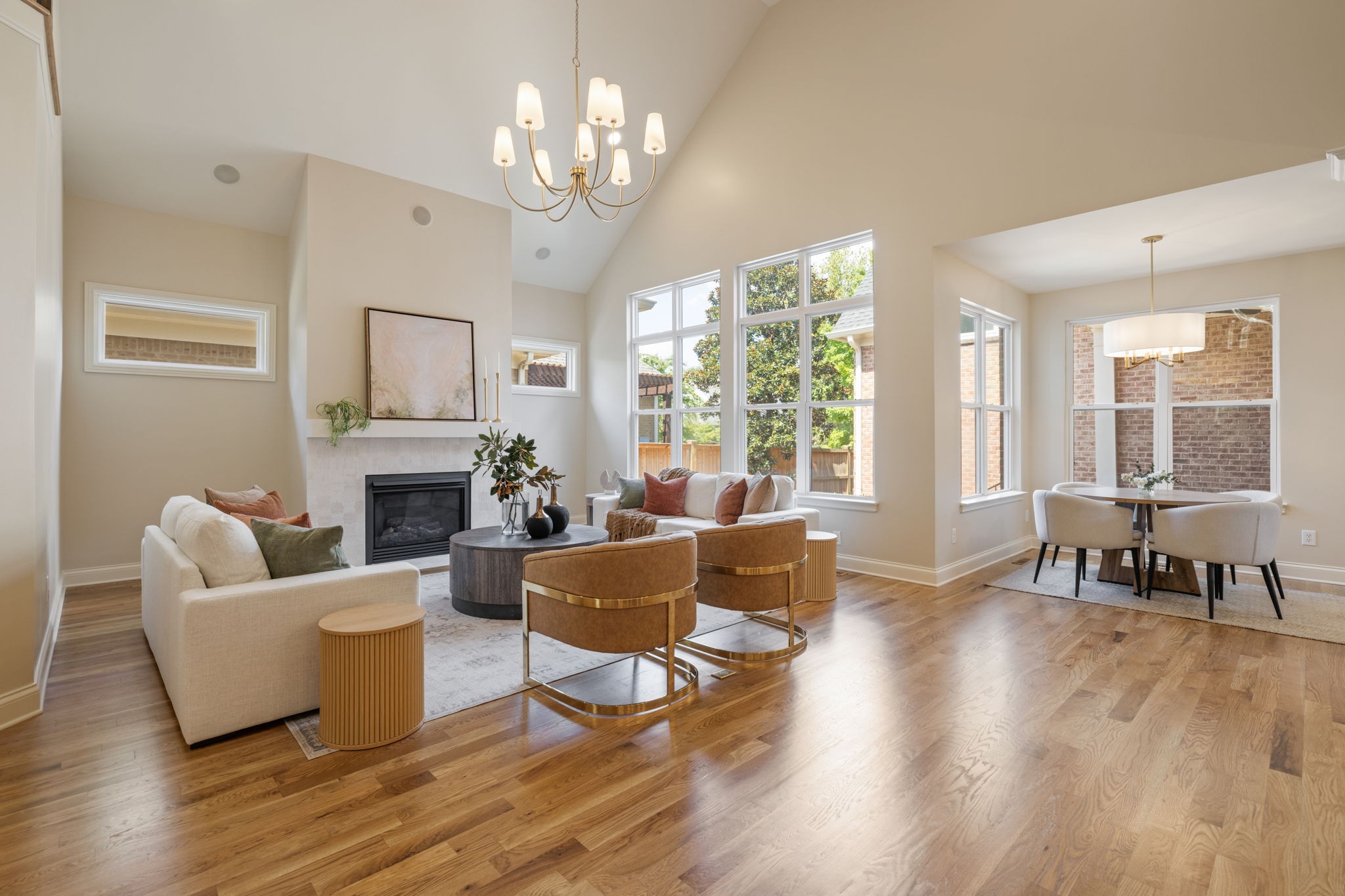 128 Addison Avenue Franklin, TN 37064 - Photo 18 of 81 a living room with fireplace furniture and a large window
