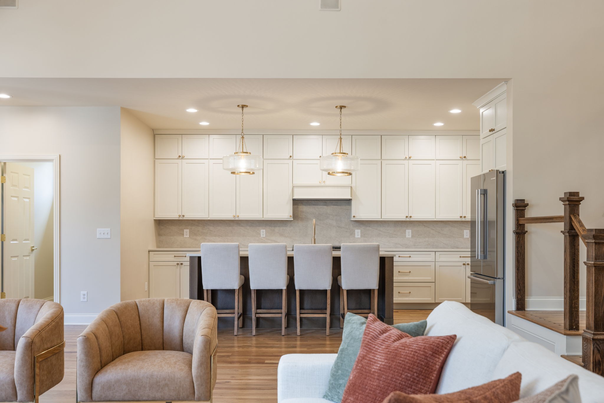 128 Addison Avenue Franklin, TN 37064 - Photo 23 of 81 a living room with stainless steel appliances kitchen island granite countertop furniture and a view of kitchen