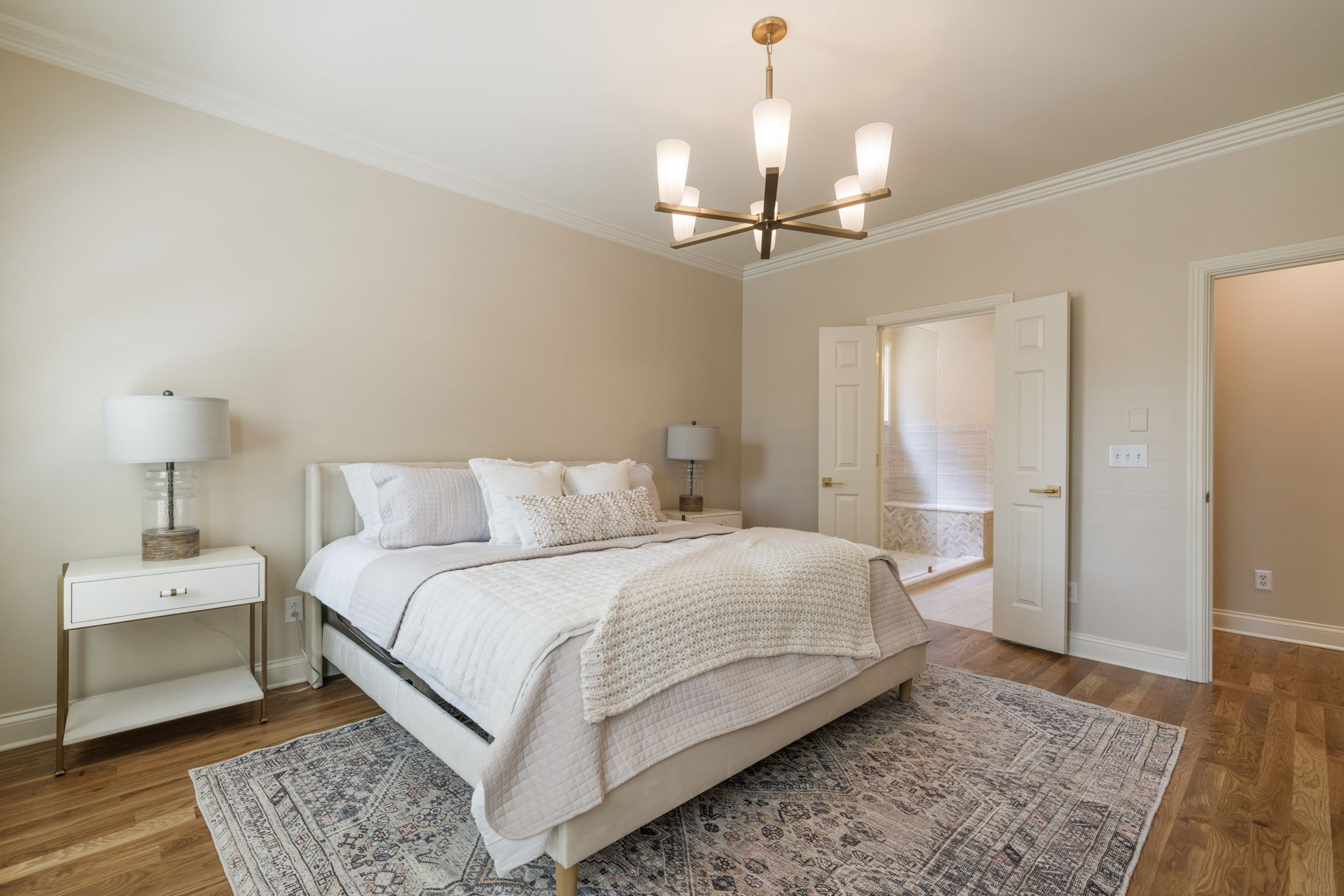 128 Addison Avenue Franklin, TN 37064 - Photo 39 of 81 a bedroom with a bed and a lamp on dresser