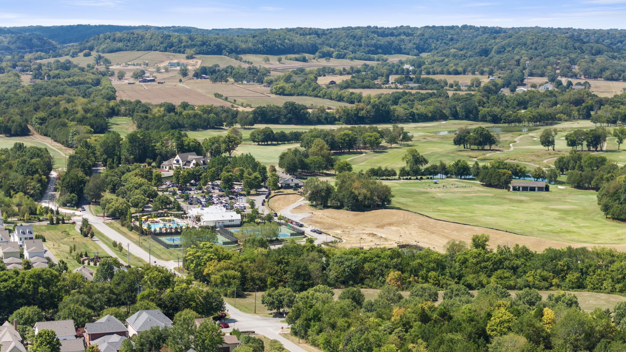 128 Addison Avenue Franklin, TN 37064 - Photo 75 of 81 an aerial view of residential houses with outdoor space and trees