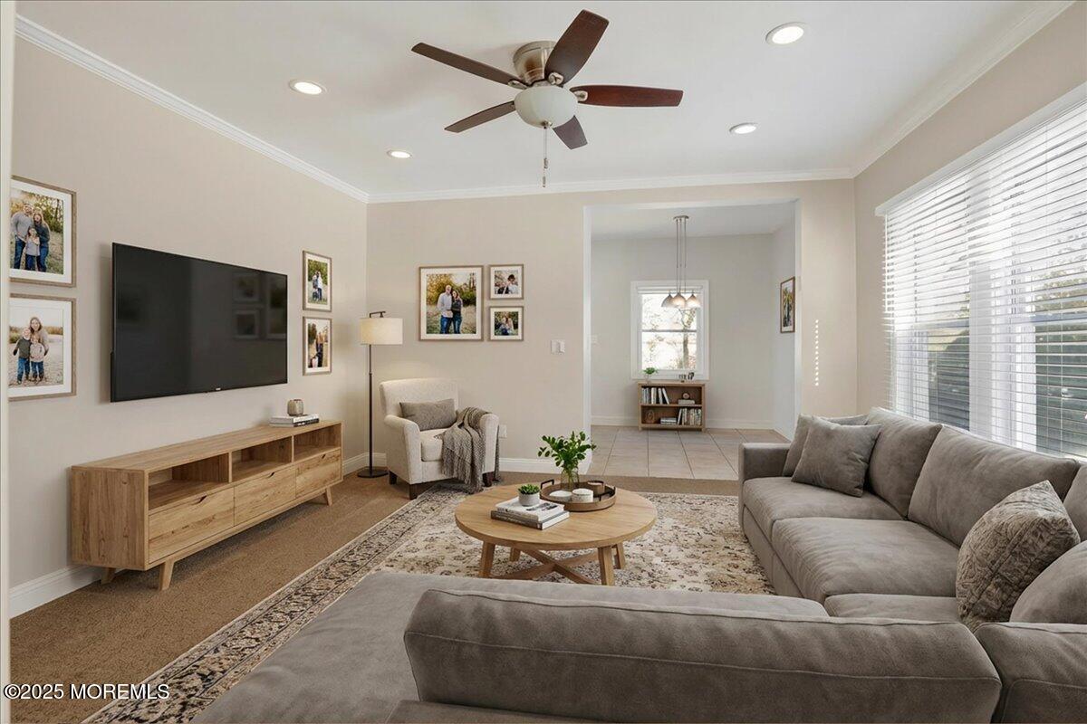 57 Hathaway Avenue Deal, NJ 07723 - Photo 29 of 37 a living room with furniture and a flat screen tv