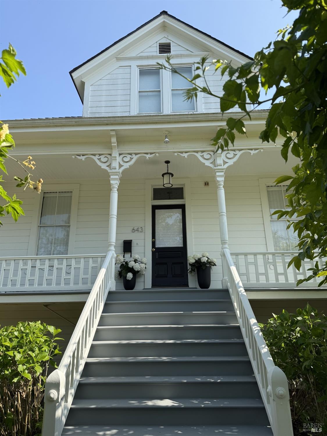 a view of a building with stairs