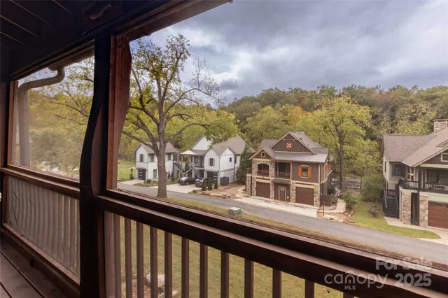 a view of a building from a window