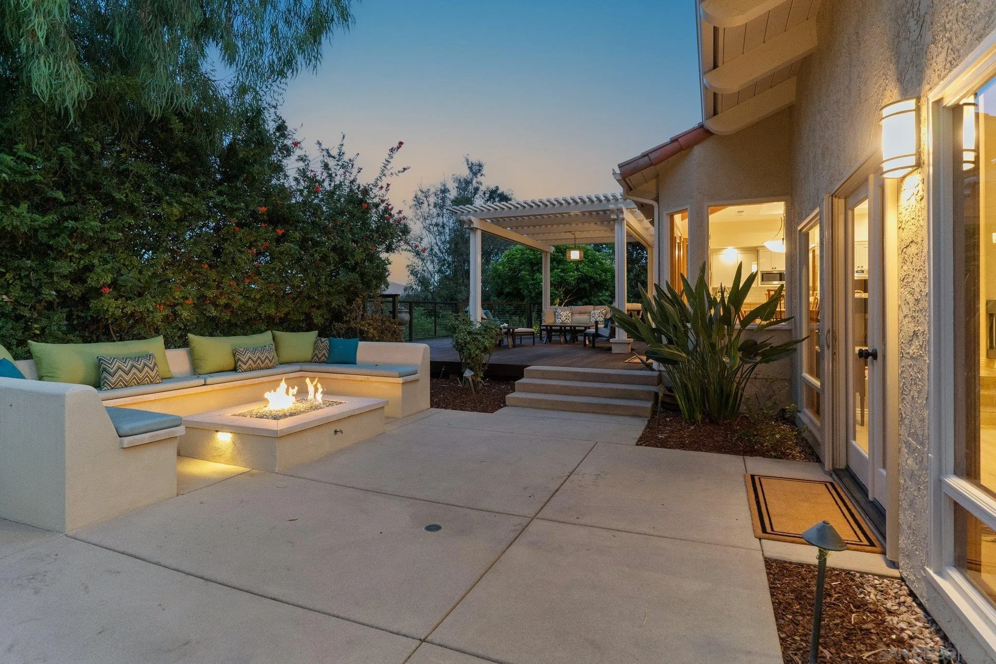 6286 Avenida Floresta Rancho Santa Fe, CA 92067 - Photo 11 of 69 a view of swimming pool with outdoor seating and plants