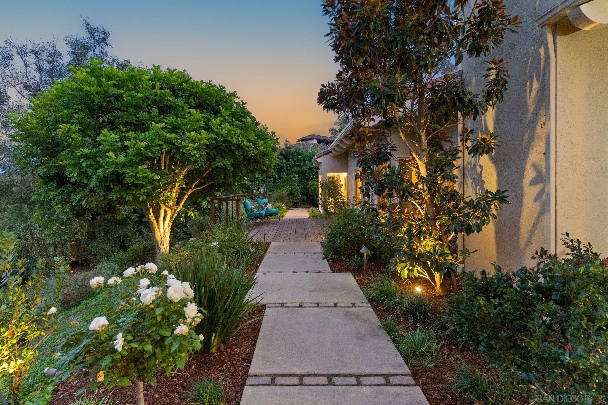 6286 Avenida Floresta Rancho Santa Fe, CA 92067 - Photo 13 of 69 a view of a pathway both side of yard