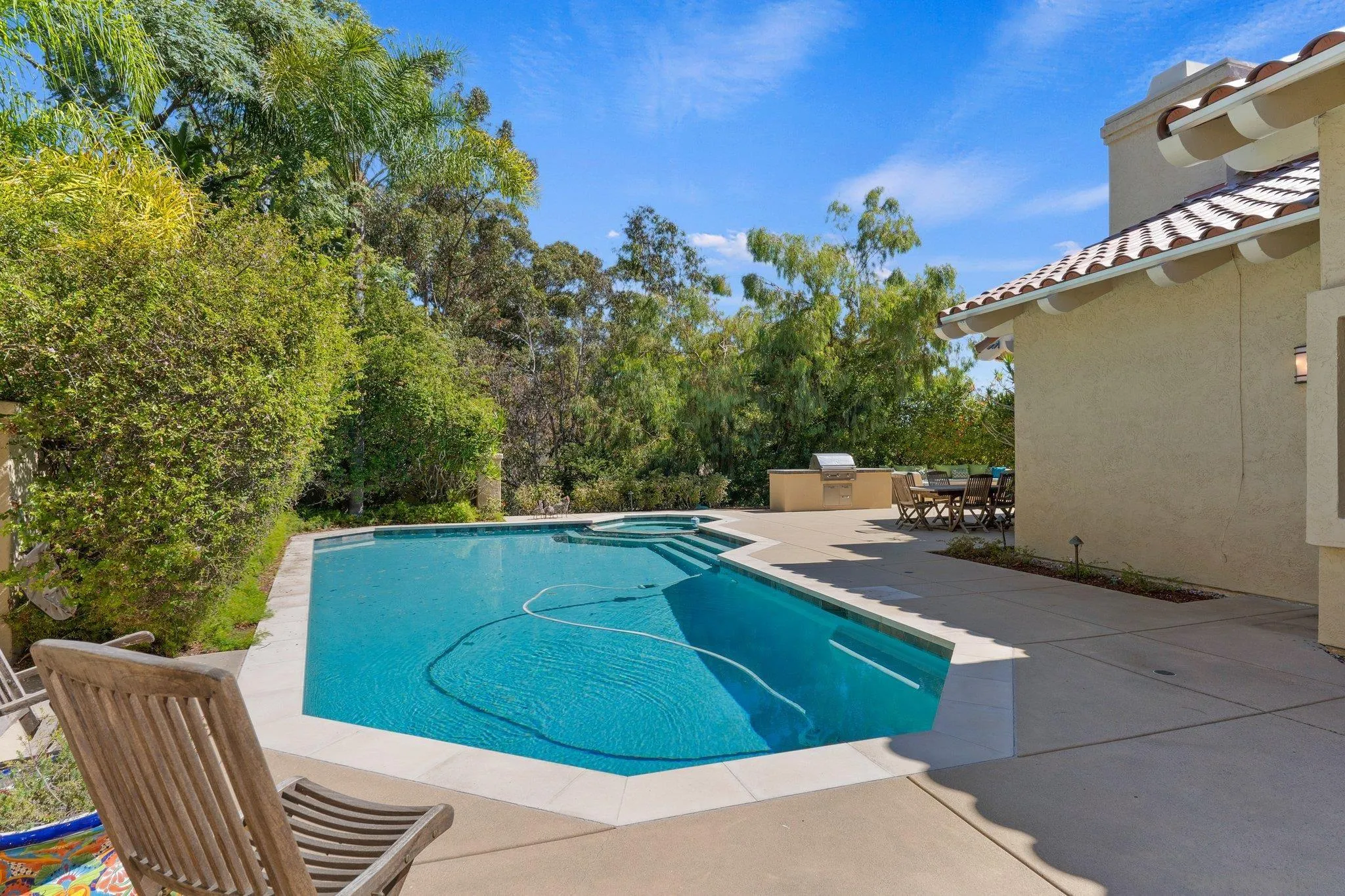 6286 Avenida Floresta Rancho Santa Fe, CA 92067 - Photo 29 of 69 a view of a swimming pool with a patio