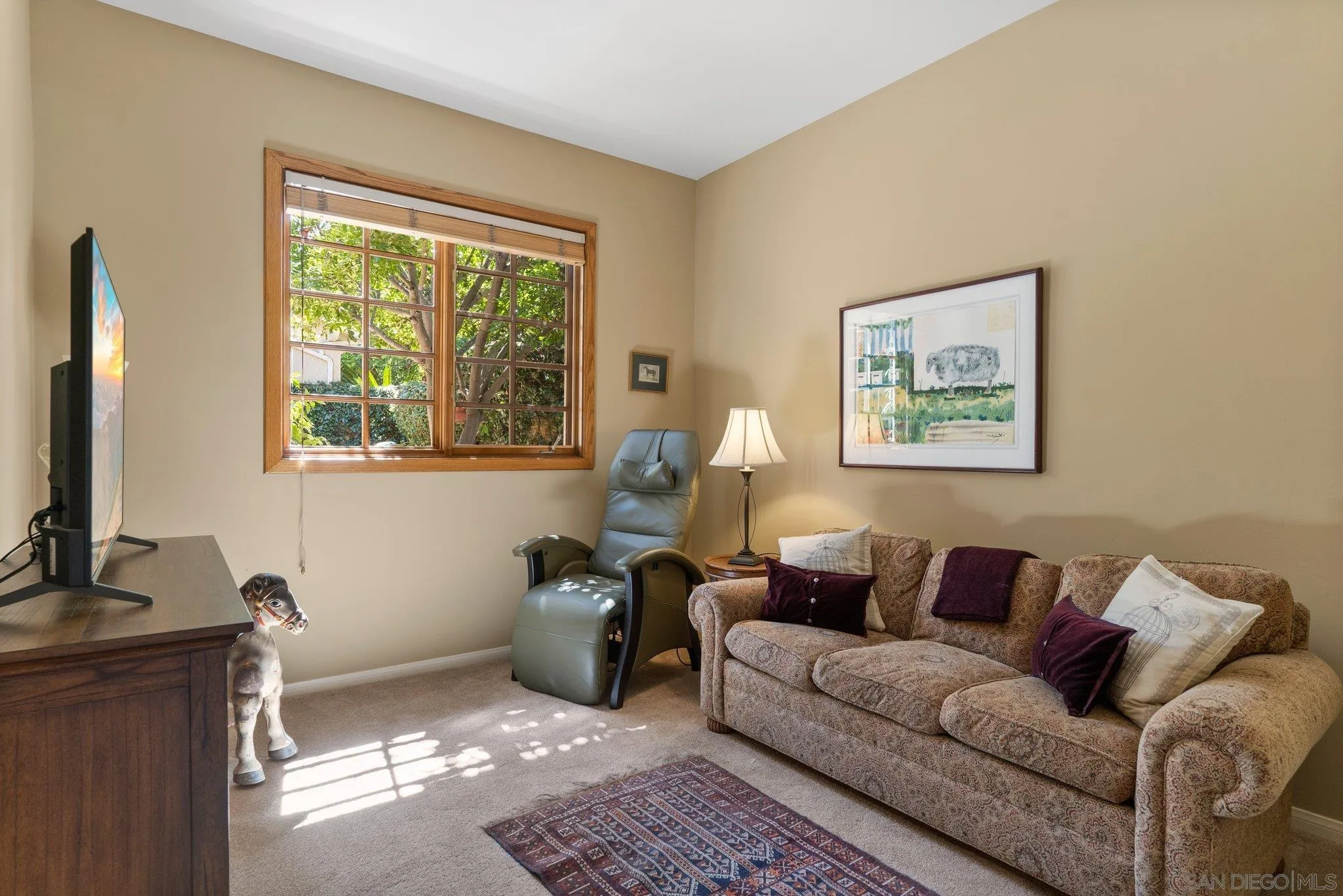 6286 Avenida Floresta Rancho Santa Fe, CA 92067 - Photo 50 of 69 a living room with furniture and a flat screen tv