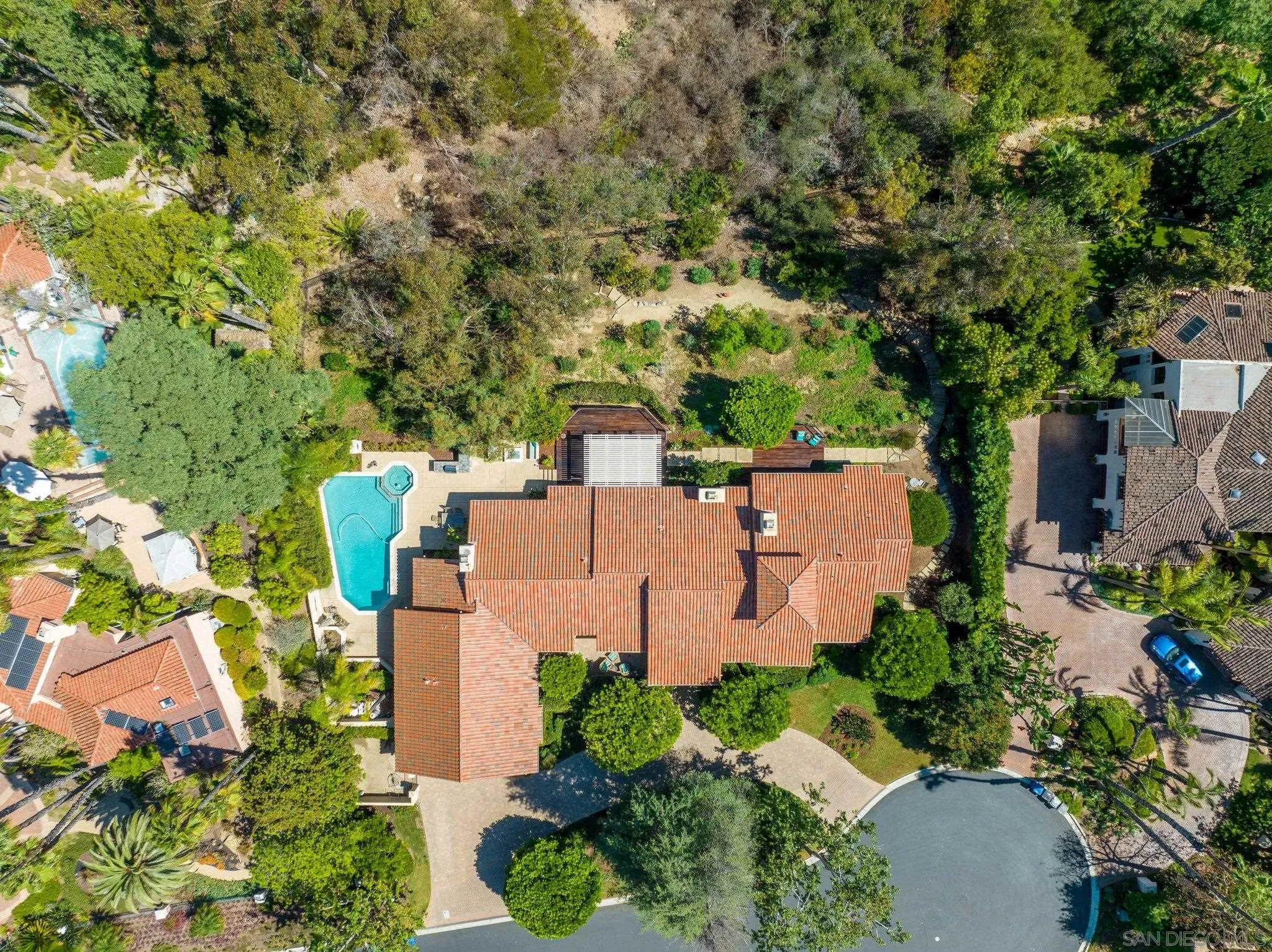6286 Avenida Floresta Rancho Santa Fe, CA 92067 - Photo 53 of 69 an aerial view of a house with a yard