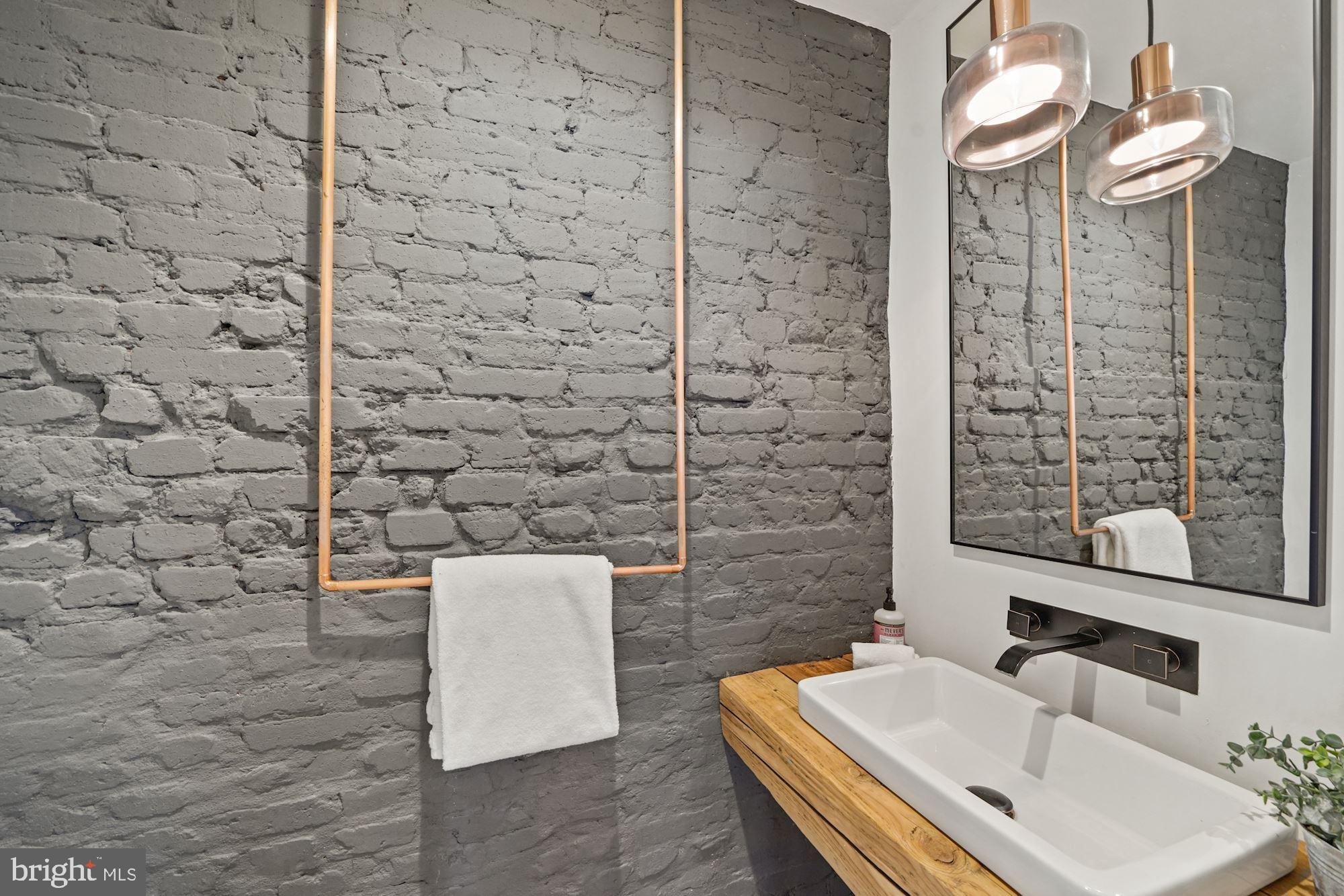 3213 Adams Mill Road Northwest Washington, DC 20010 - Photo 13 of 43 Powder room with reclaimed wood