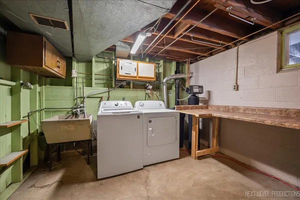 a room with storage and utility