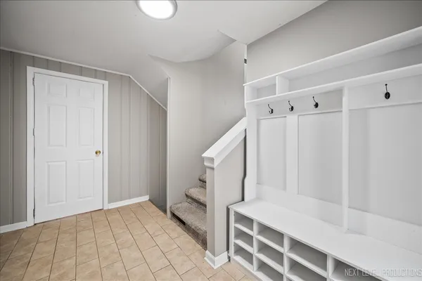 a view of an entryway with staircase