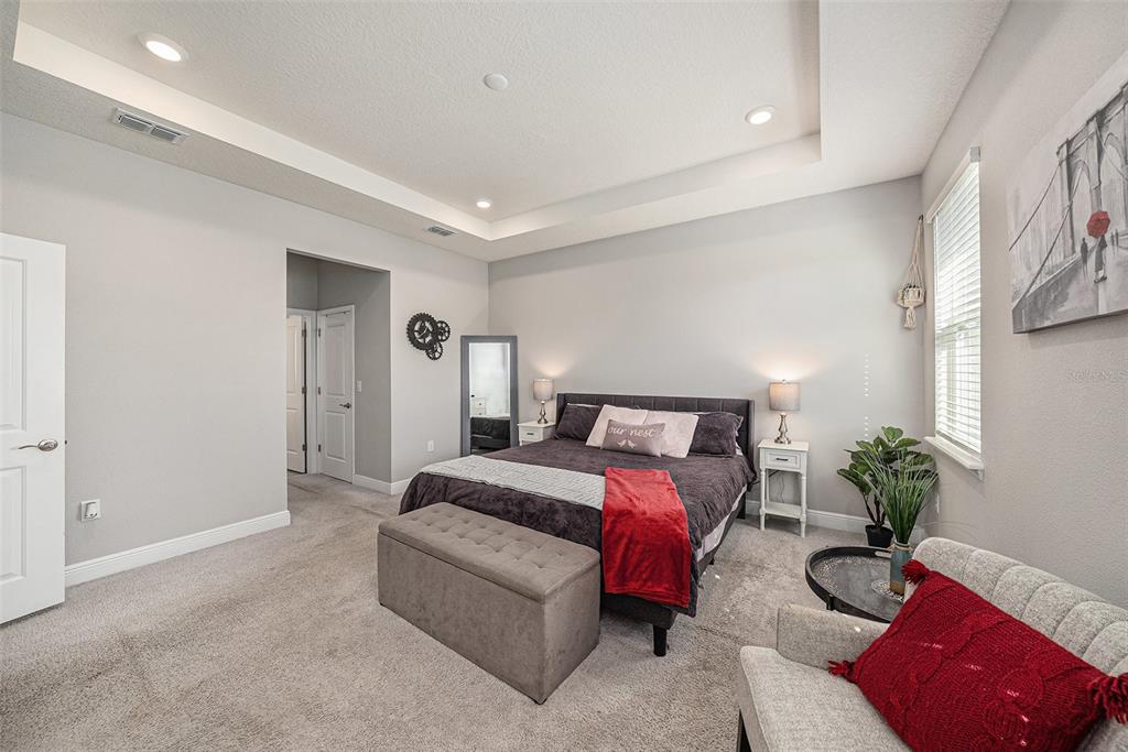 10903 Honor Road Tampa, FL 33625 - Photo 21 of 36 a bedroom with a bed potted plant with the mirror