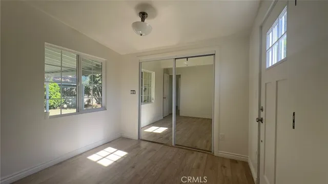 a view of an empty room and window