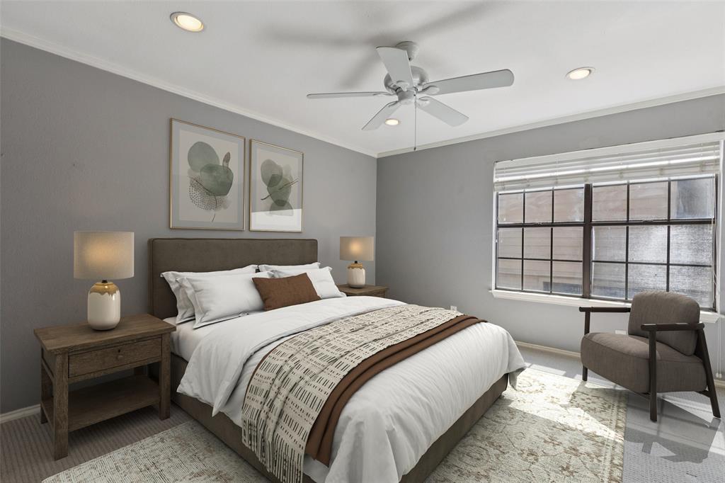 5200 Martel Avenue, Unit 36A Dallas, TX 75206 - Photo 15 of 34 a bedroom with a bed and a window
