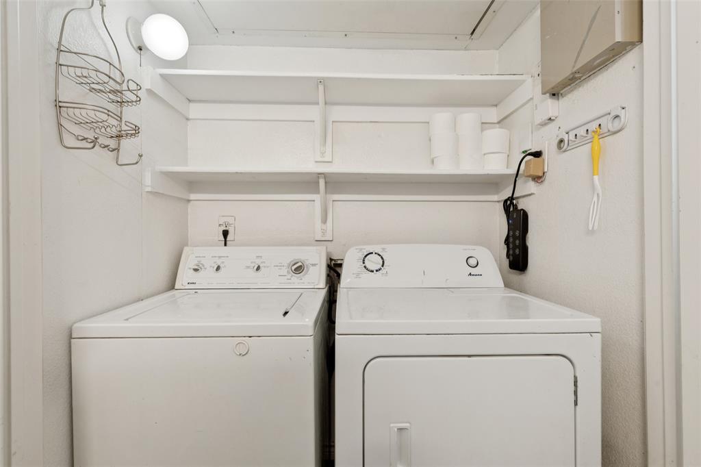 5200 Martel Avenue, Unit 36A Dallas, TX 75206 - Photo 24 of 34 a view of storage and utility room with washer and dryer