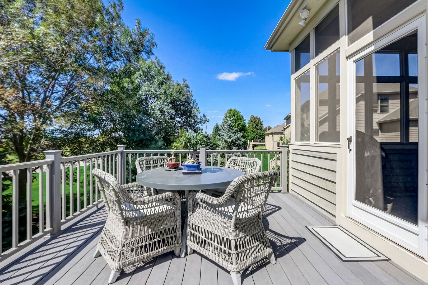 3462 Wild Prairie Lane Geneva, IL 60134 - Photo 41 of 59 a view of a deck with furniture and wooden deck