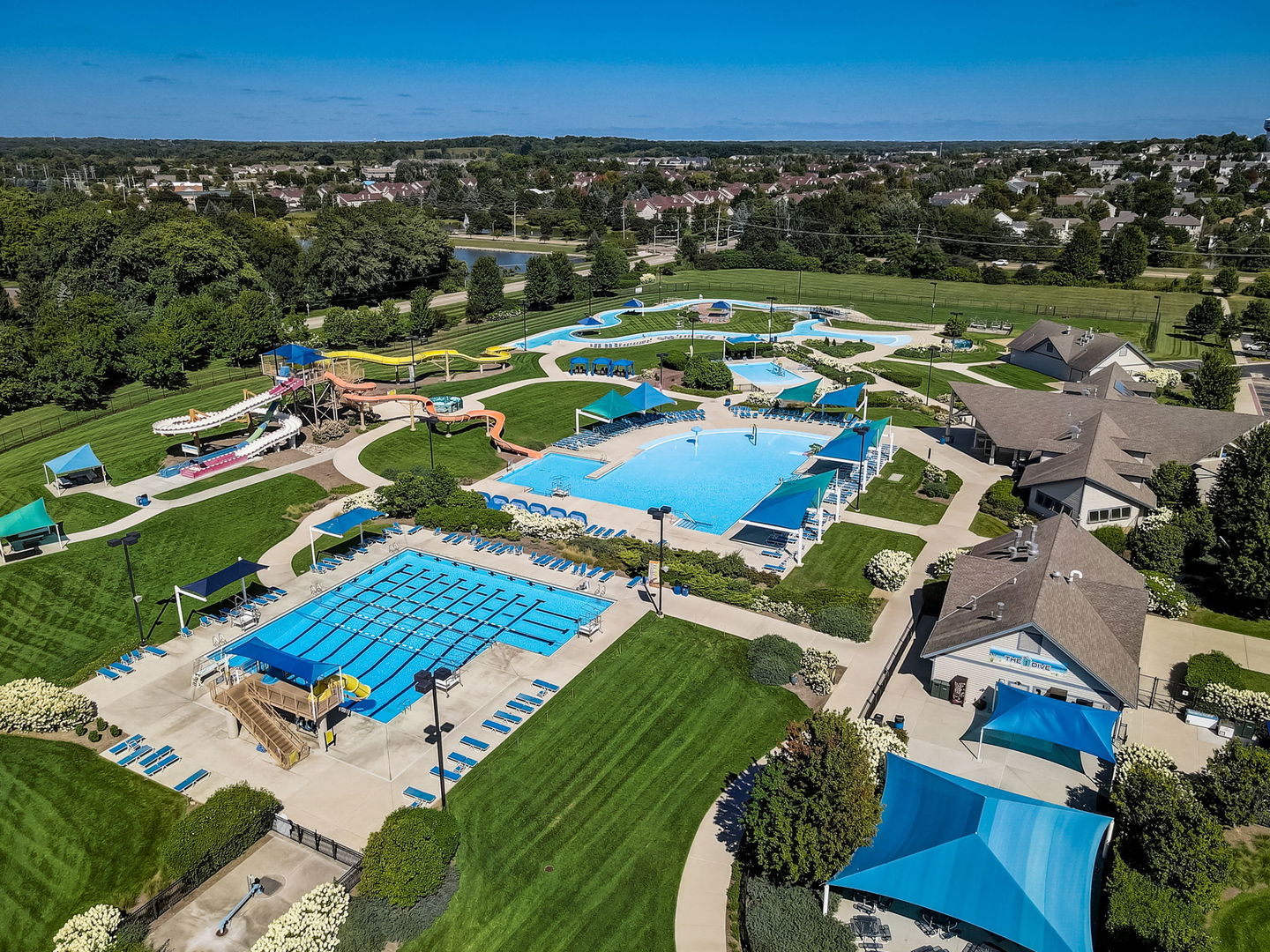 3462 Wild Prairie Lane Geneva, IL 60134 - Photo 56 of 59 an aerial view of a house with a swimming pool outdoor seating and yard