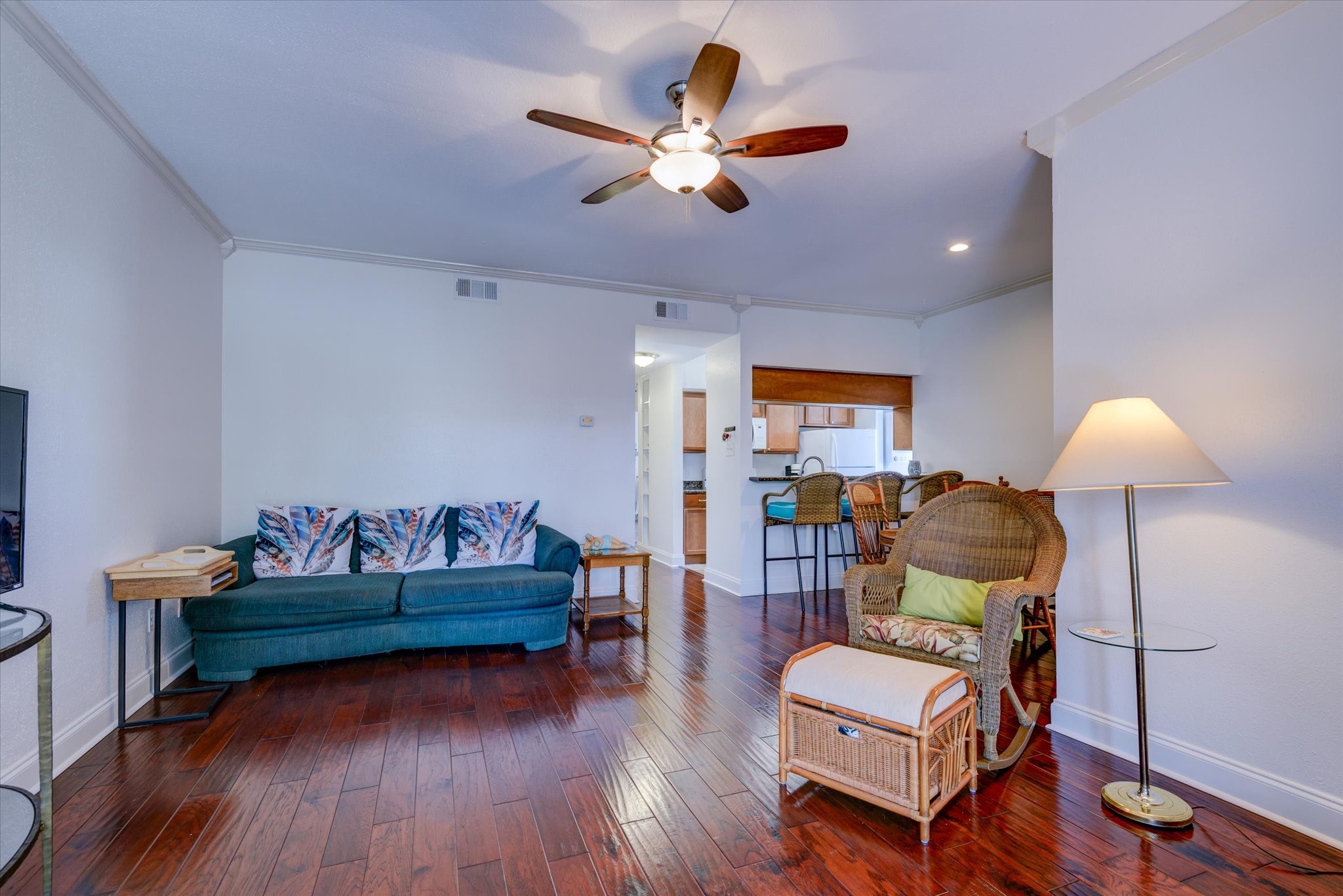 4001 East NASA Parkway, Unit 222 El Lago, TX 77586 - Photo 30 of 30 a living room with furniture and wooden floor