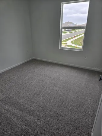 a view of a small space with window