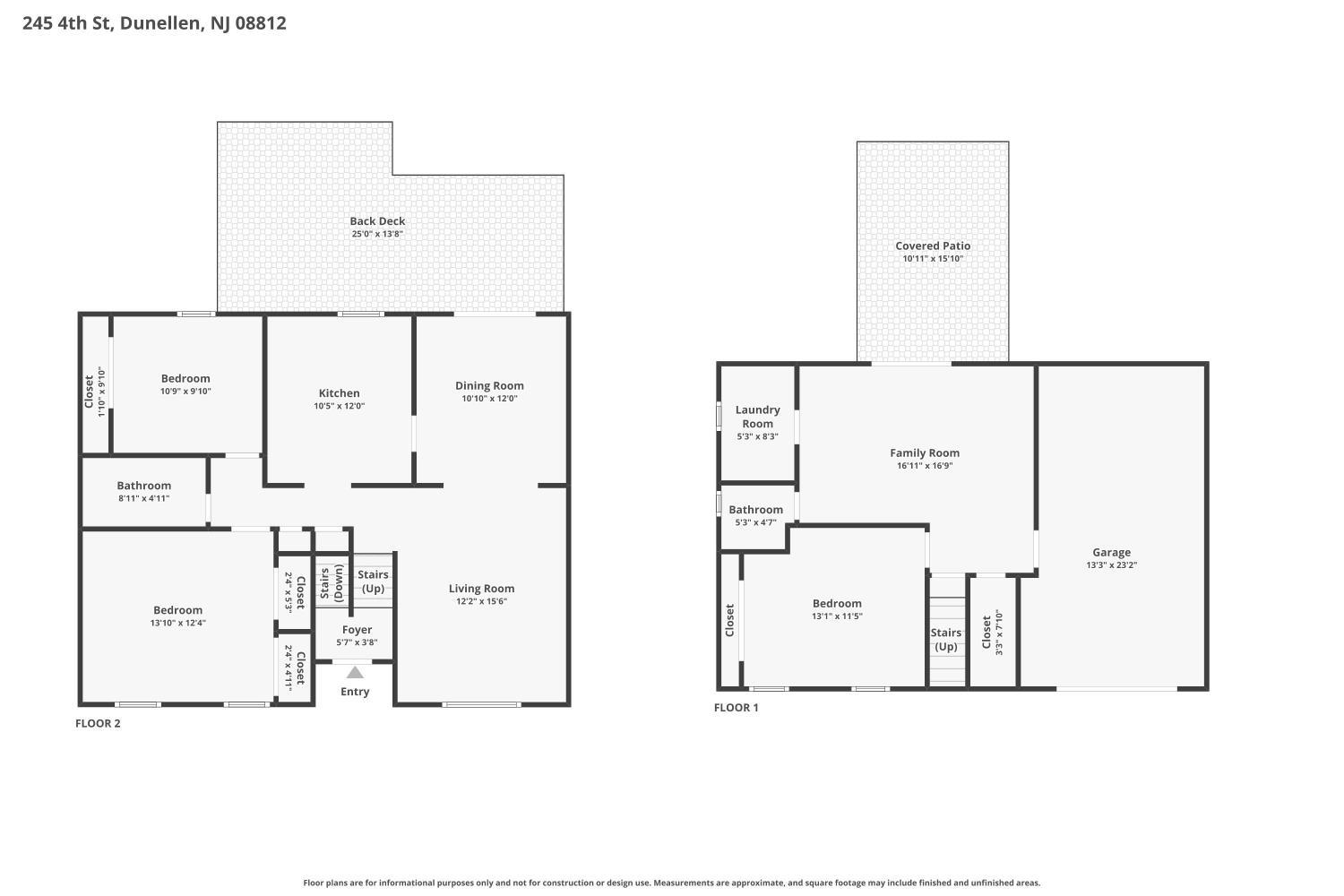 245 4th Street Dunellen, NJ 08812 - Photo 27 of 27 a picture of a floor plan