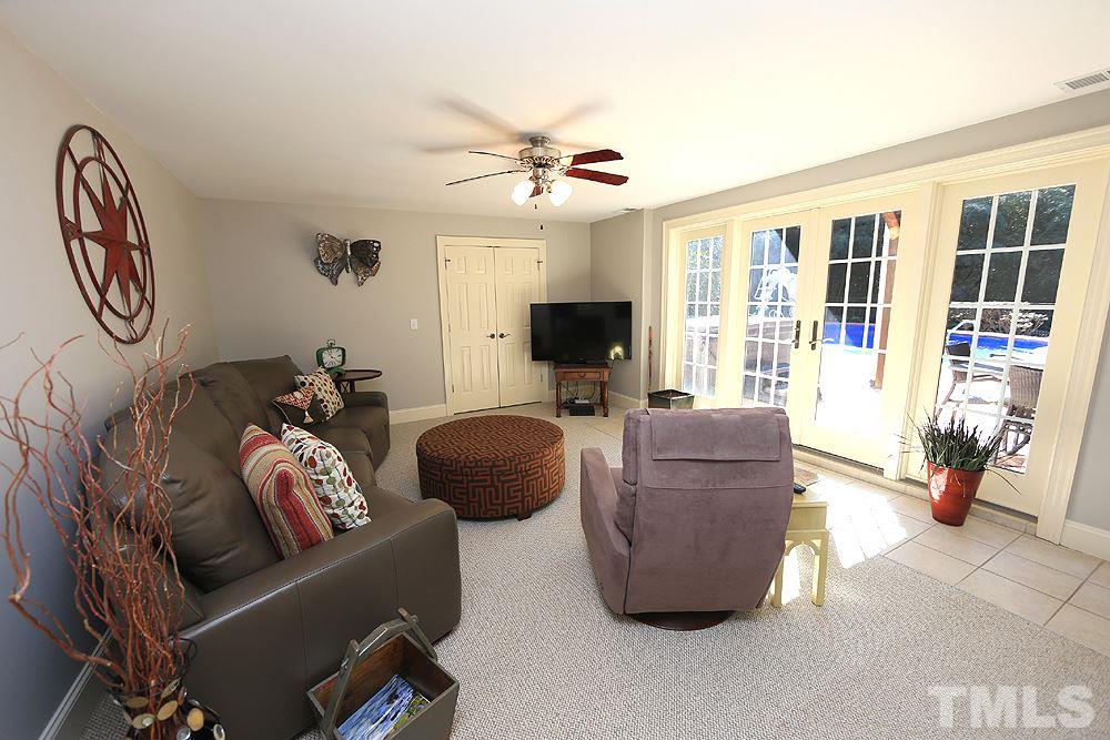 9509 Swepstone Lane Raleigh, NC 27615 - Photo 22 of 30 More great space in the Basement that could be a 5th bedroom with a Full Bath attached. Currently serves as the perfect Man Cave.