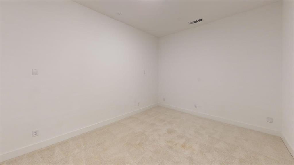 9628 Boulder Pt Road Oak Point, TX 75068 - Photo 14 of 35 Carpeted room with white walls, white baseboards, and a ceiling-mounted air vent