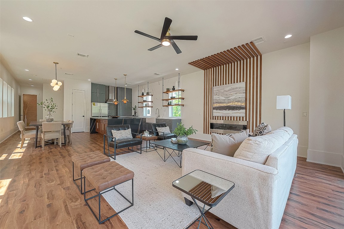 5510 Bosque Street Houston, TX 77056 - Photo 12 of 50 a living room with furniture and a wooden floor