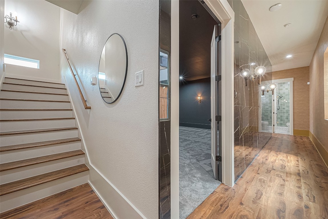 5510 Bosque Street Houston, TX 77056 - Photo 4 of 50 a view of a hallway with wooden floor and entryway