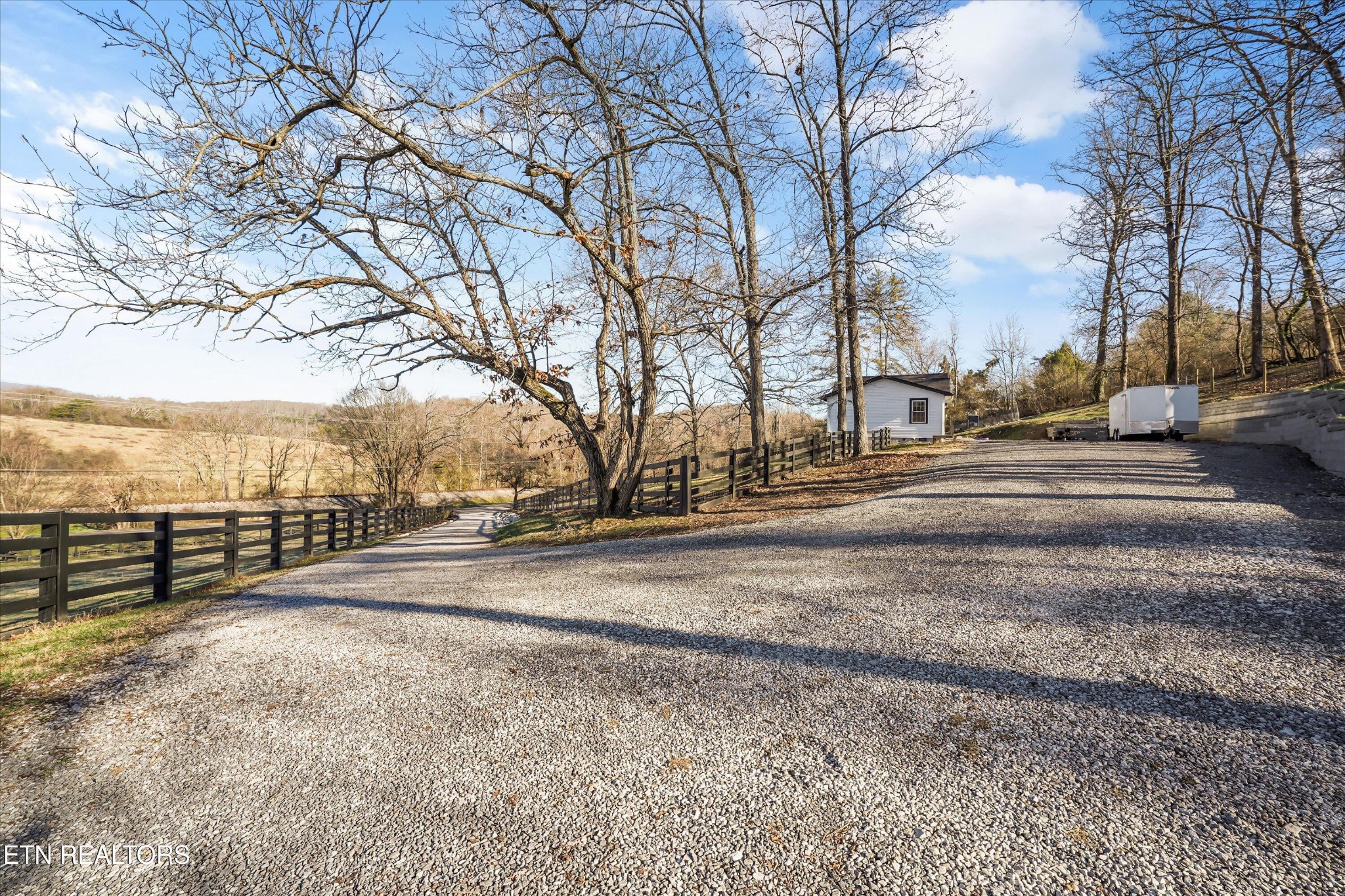 183 Laurel Road Clinton, TN 37716 - Photo 41 of 59 a view of a yard with trees on both side of it