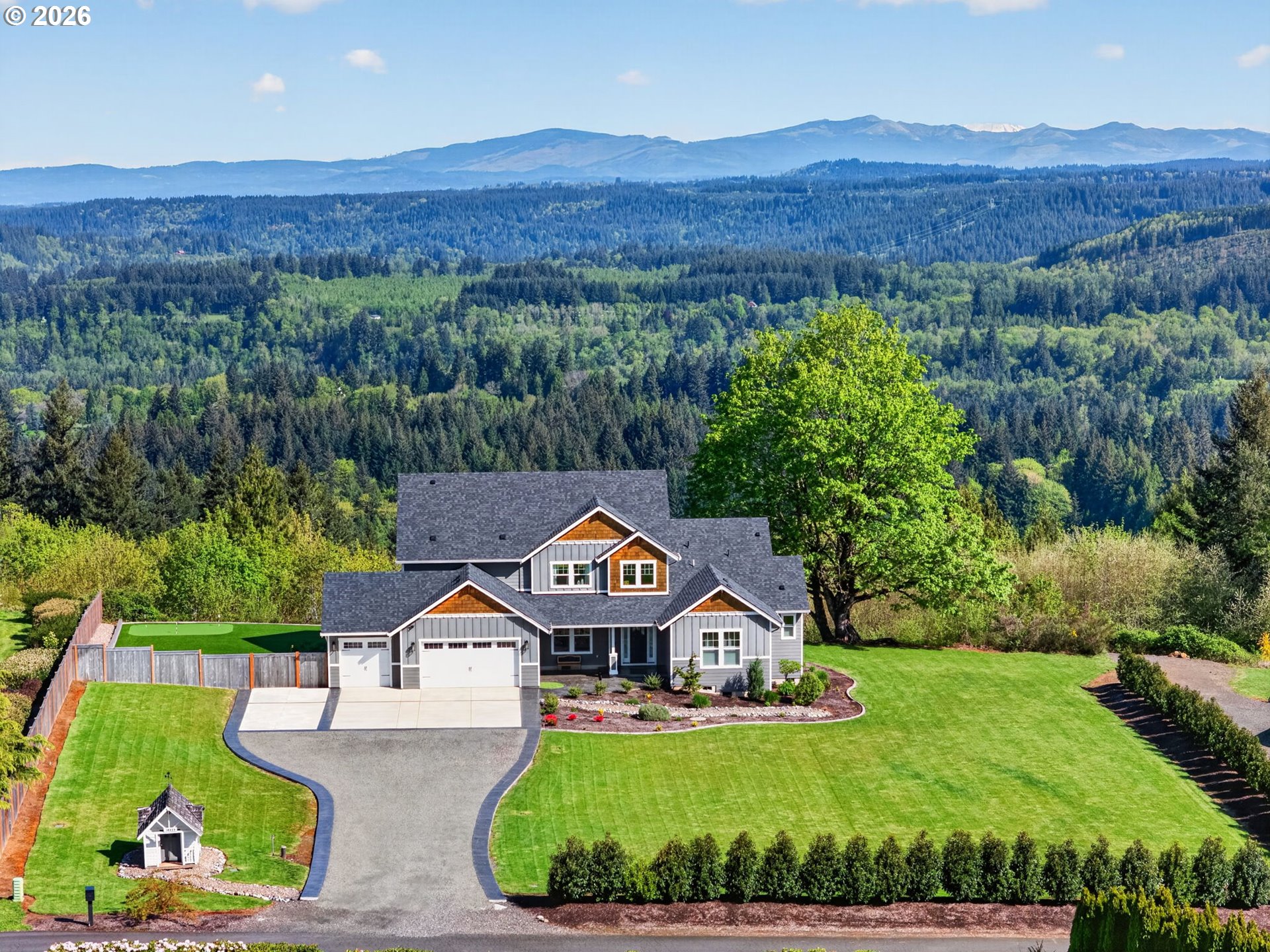 18255 Southeast Vista View Court Sandy, OR 97055 - Photo 2 of 48 an aerial view of a house with mountain view